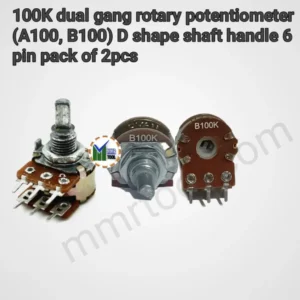 100K Dual Gang Rotary Potentiometer A100 B100 6 Pin