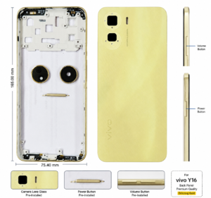 Vivo Y16 Original Back Panel Drizzling Gold