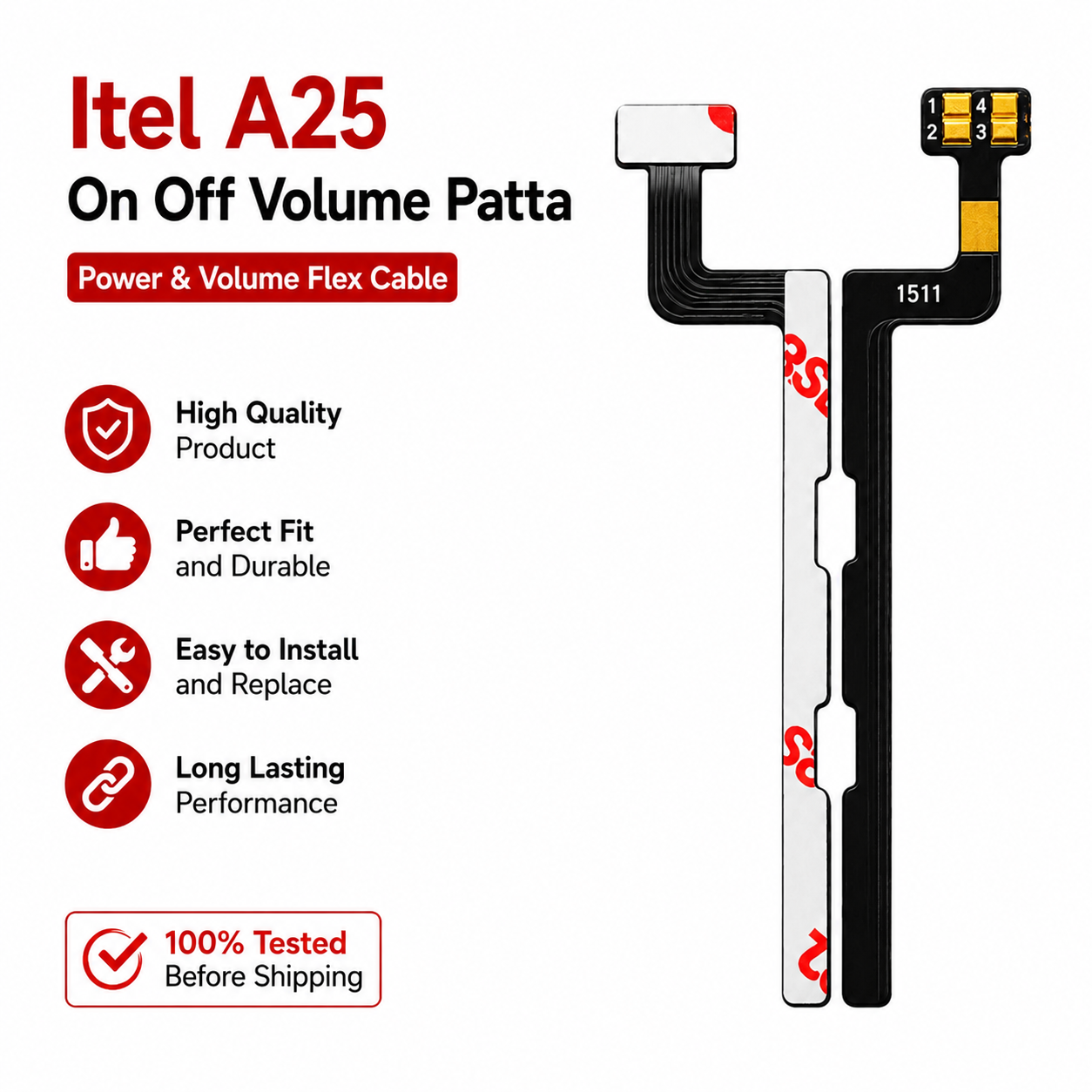 Itel A25 On Off Volume Patta - Image 2