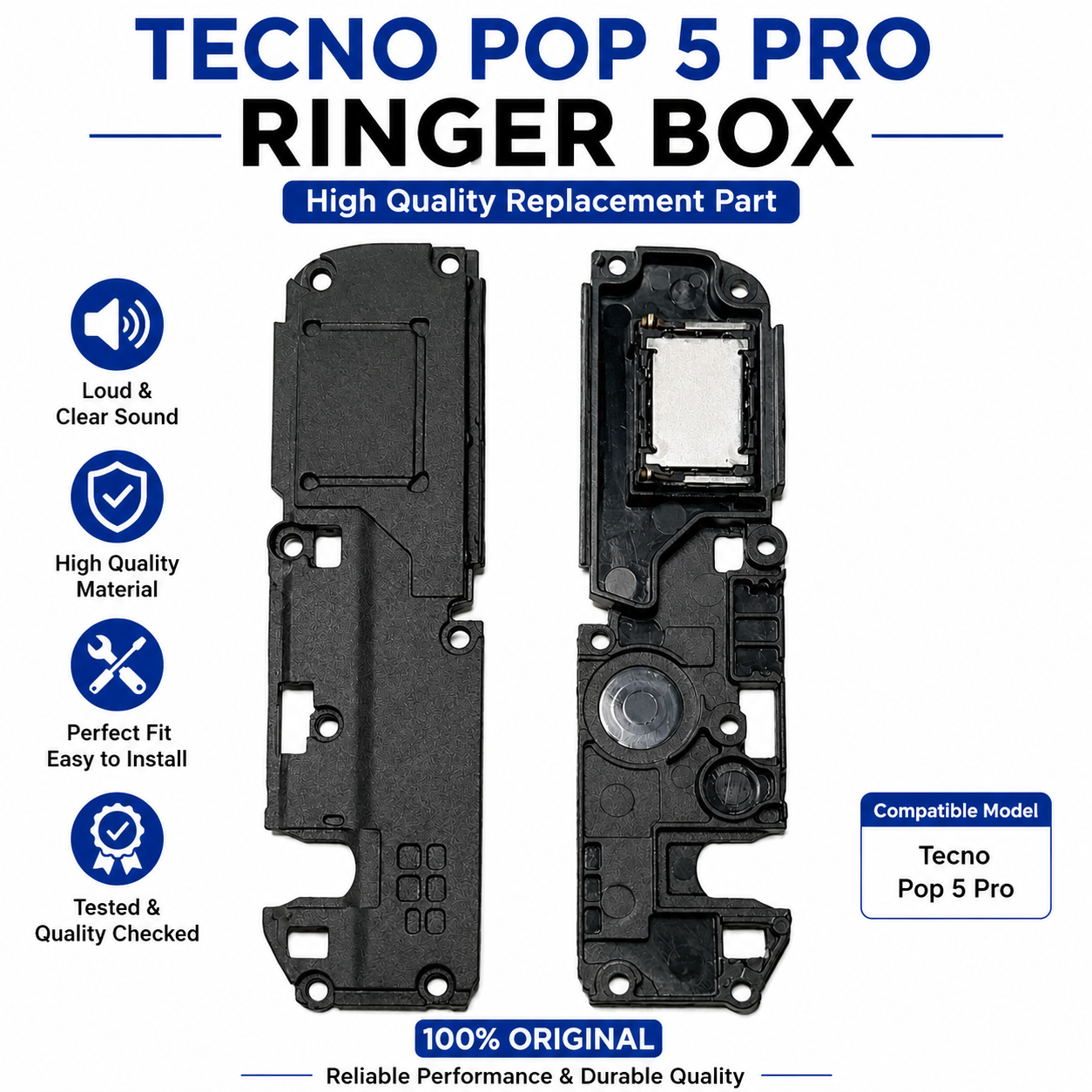 Tecno Pop 5 Pro Ringer Loud Speaker