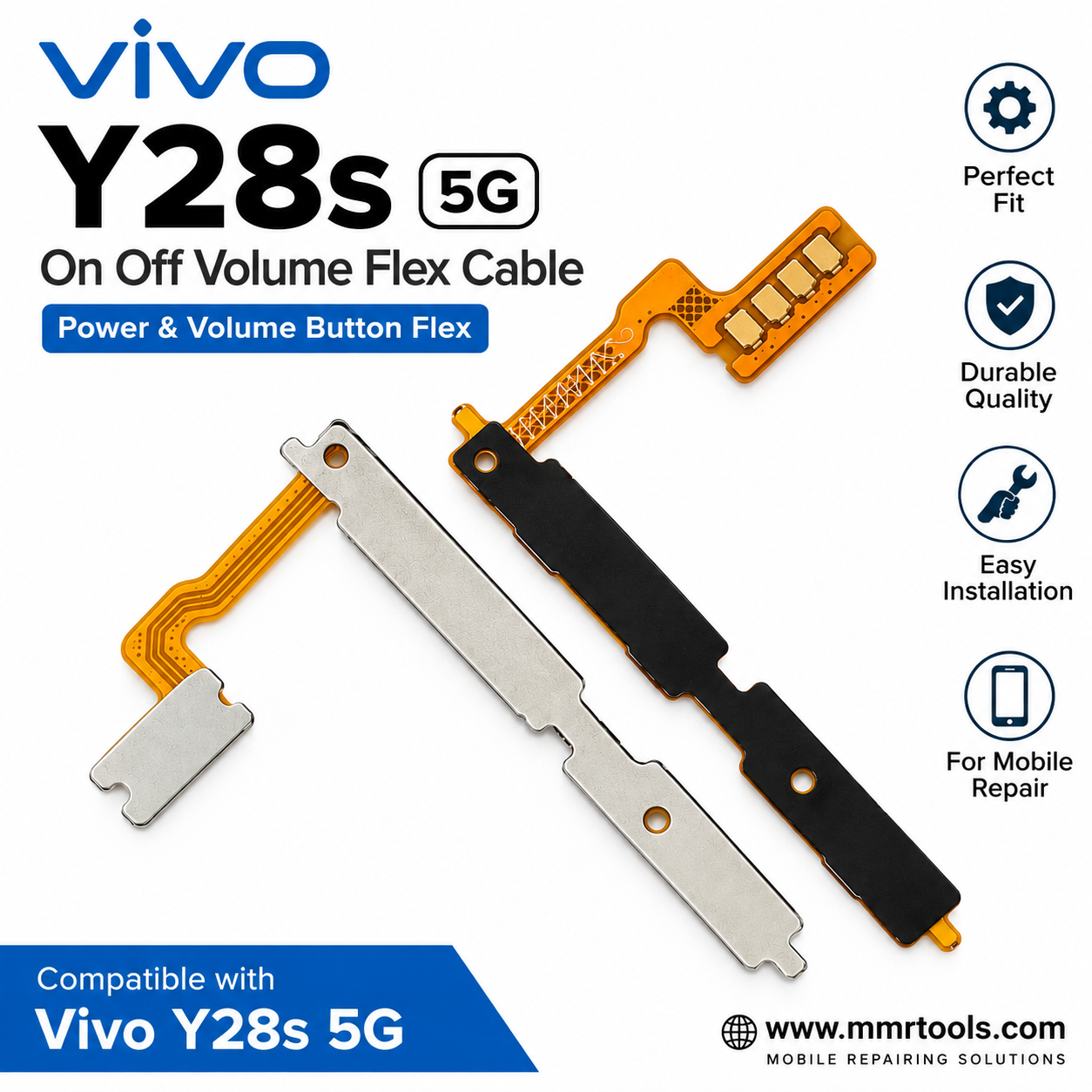 Vivo Y28s 5G On Off Volume Flex Cable